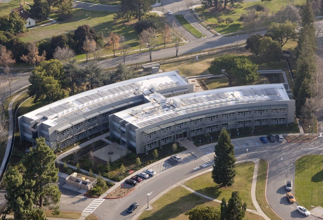 The NASA Ames Research Center from above.