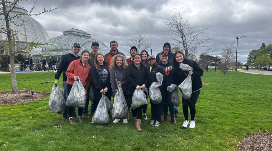 Northville Team volunteering at Belle Isle Spring Cleanup! 