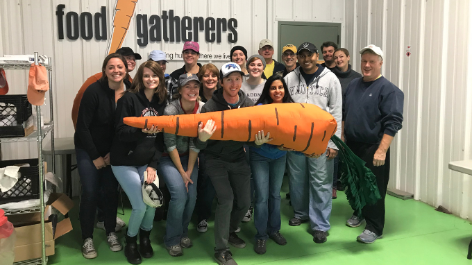 Group BB&E staff photo at Food Gatherers