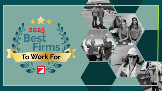 Zweig Best Firm to Work For award graphic with BB&E photos 
